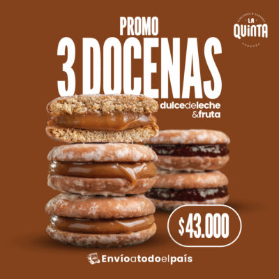 3 Docenas de Alfajores Regionales de Dulce de leche y Fruta