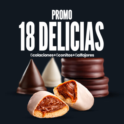 Combo Artesanal de Conos, Colaciones y 6 Alfajores de Chocolate